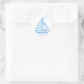 Sticker Rond Bateau (Sac)