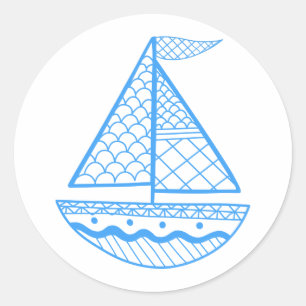 Sticker Rond Bateau