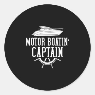 Sticker Rond Bateau à moteur de pilotage de bateau à grande vit