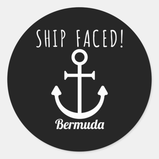 Sticker Rond Bateau Bermudes Facturé Ou (Devant)