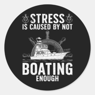 Sticker Rond Bateau Cool Pour Hommes Femmes Stress Marin Yacht