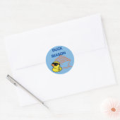 Sticker Rond Bateau de croisière canard (Enveloppe)