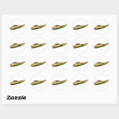 Sticker Rond Bateau de vitesse (Feuille)
