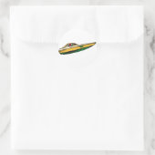 Sticker Rond Bateau de vitesse (Sac)