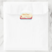 Sticker Rond Bateau Dragon - Dragon Feu - Amusez-Vous (Sac)