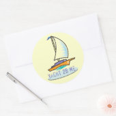 Sticker Rond Bateau du logo Tot Spot_Yacht 2B Me™ (Enveloppe)