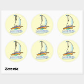 Sticker Rond Bateau du logo Tot Spot_Yacht 2B Me™ (Feuille)