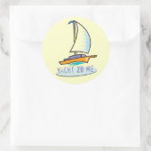 Sticker Rond Bateau du logo Tot Spot_Yacht 2B Me™ (Sac)