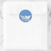 Sticker Rond BATEAU EN PAPIER Grec (Sac)