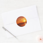 Sticker Rond bateau et coucher de soleil (Enveloppe)