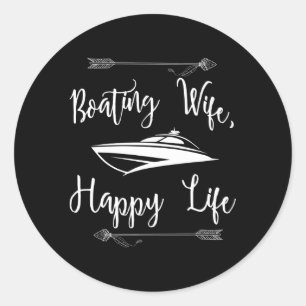 Sticker Rond Bateau nautique