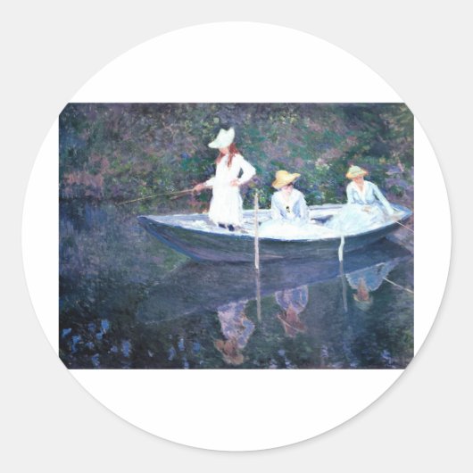 Sticker Rond Bateau pour femmes - Claude Monet (Devant)