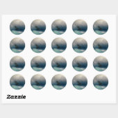 Sticker Rond Bateau sur Stormy Seas (Feuille)