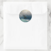 Sticker Rond Bateau sur Stormy Seas (Sac)