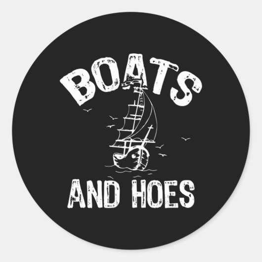 Sticker Rond Bateaux Et Chaussures (Devant)