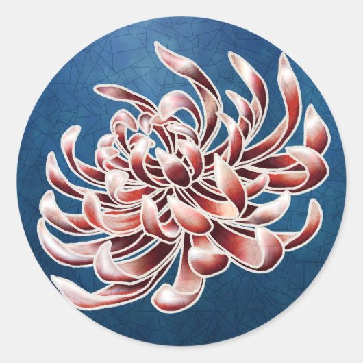 Sticker Rond Batik Chrysanthemum (Devant)