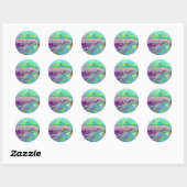 Sticker Rond Batik Humpback Whale Art (Feuille)