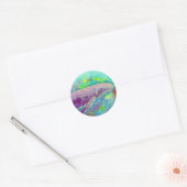 Sticker Rond Batik Humpback Whale Art (Enveloppe)