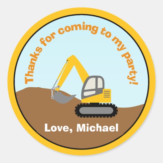 Sticker Rond Bâtiment Anniversaire Fête Favoriser Balise Sticke (Devant)