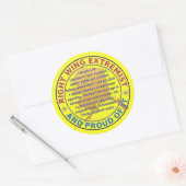 STICKER ROND BÂTIMENT EXTRÉMISTE DE LA DROITE - ALASKA (Enveloppe)