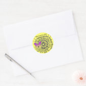 STICKER ROND BÂTIMENTS DE FIBROMYALGIE (Enveloppe)