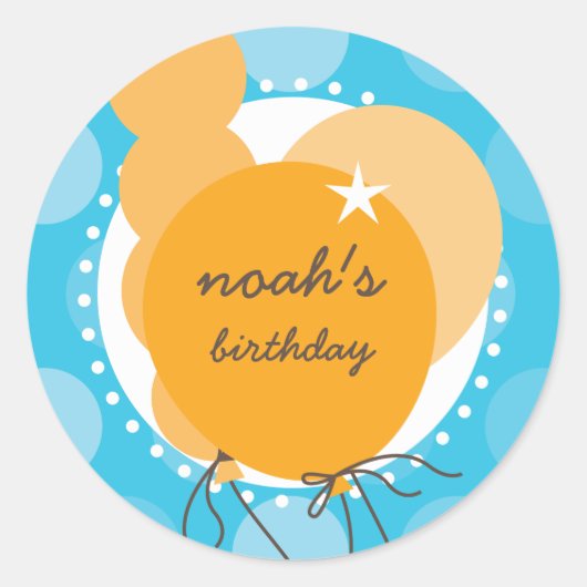 Sticker Rond BÂTIMENTS DE LA PARTIE :: ballons 2 (Devant)