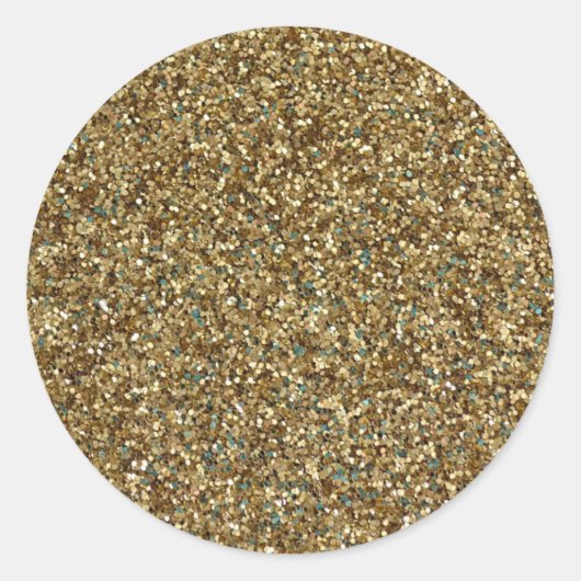 Sticker Rond BÂTIMENTS DE PARTIES SCINTILLANT D'OR (faux) (Devant)