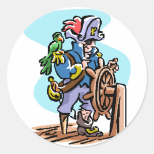 STICKER ROND BÂTIMENTS - PIRATE