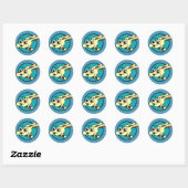 STICKER ROND BÂTIMENTS RONDS CHIENS FRAIS (Feuille)