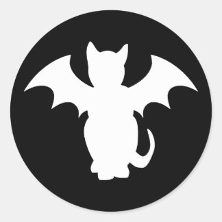 STICKER ROND BÂTISSERIES GOTHIQUES CHAT