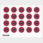 Sticker Rond Batman Ace of Spaces Crest gothique (Feuille)