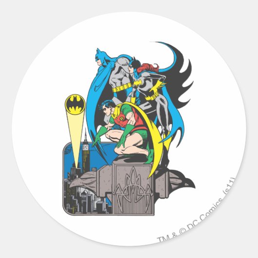 Sticker Rond Batman/Batgirl/Robin (Devant)