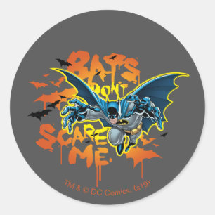 Sticker Rond Batman   Bats Don't Scare Me