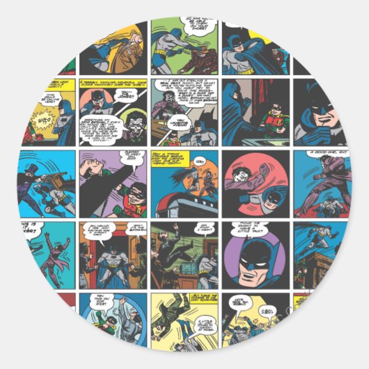 Sticker Rond Batman Comic Panel 5x5 (Devant)