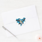 Sticker Rond Batman Crouches (Enveloppe)