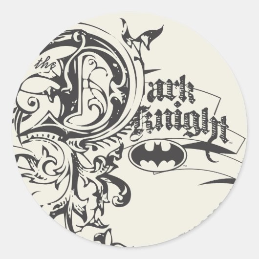 Sticker Rond Batman Dark Knight | Logo d'organisation (Devant)