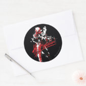 Sticker Rond Batman | Harley Quinn "Hi Puddin'' Ink Art (Enveloppe)