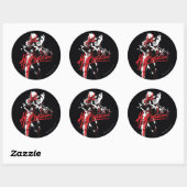 Sticker Rond Batman | Harley Quinn "Hi Puddin'' Ink Art (Feuille)