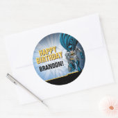 Sticker Rond Batman | Joyeux anniversaire (Enveloppe)