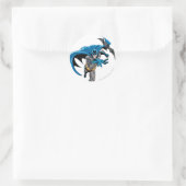 Sticker Rond Batman lance batarang (Sac)