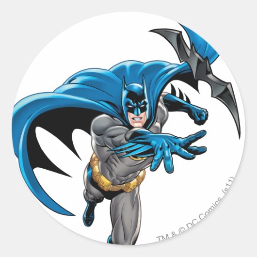 Sticker Rond Batman lance batarang (Devant)