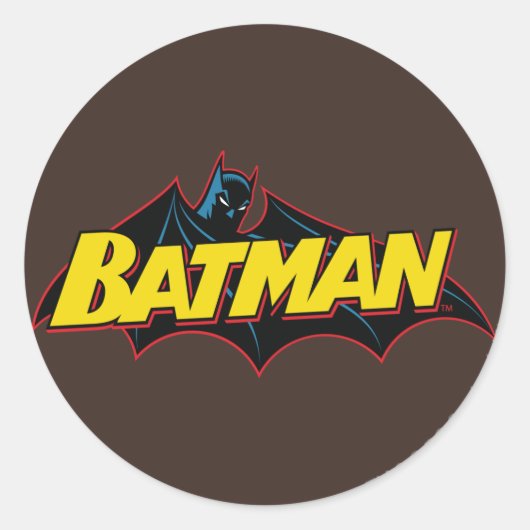 Sticker Rond Batman | Logo de l'ancienne école (Devant)