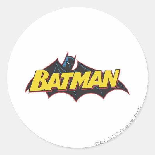 Sticker Rond Batman | Logo de l'ancienne école (Devant)