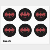 Sticker Rond Batman | Logo Oozing Red Bat (Feuille)