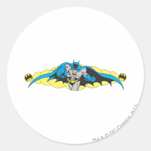 Sticker Rond Batman Lunges En Avant (Devant)
