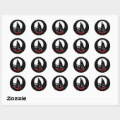 Sticker Rond Batman Motorcycle Silhouette (Feuille)