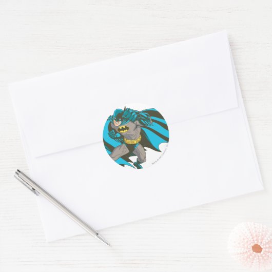 Sticker Rond Batman Punching 1 (Enveloppe)
