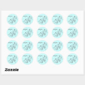 Sticker Rond Bâton Aquarius (Feuille)