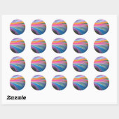 Sticker Rond bâton arc-en-ciel (Feuille)