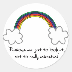 Sticker Rond bâton arc-en-ciel